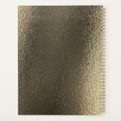メタリックカスタム金ゴールド1年間の週間プランナー プランナー手帳 (裏面)