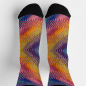 メタリックカラフル渦巻形のエフェクトの外観 ソックス (上部)