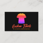 メタリックカラフルTシャツプリント衣料品 名刺 (正面)
