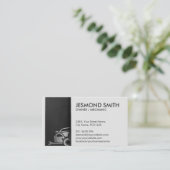 メタリックカーシルエット – 整備士自動修復 名刺 (スタンド正面)