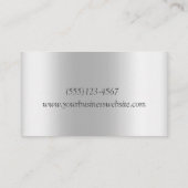 メタリックガーリーバラ金ゴールド&グリッターダリアフラワー 名刺 (裏面)