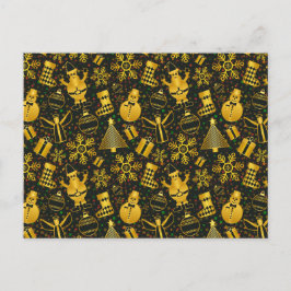 メタリッククリスマスコラージュ シーズンポストカード