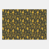 メタリッククリスマスコラージュ ラッピングペーパーシート (正面3)