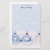 メタリッククリスマスボール魔法の写真 便箋 (正面/裏面)