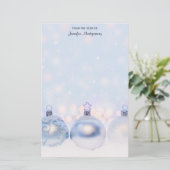 メタリッククリスマスボール魔法の写真 便箋 (スタンド正面)