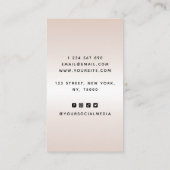 メタリッククリームグラデーションQRコードロゴとソーシャルを追加 名刺 (裏面)