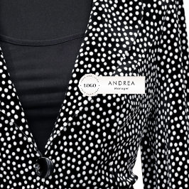 メタリッククリームラウンドカスタムビジネスロゴ 名札