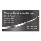 メタリッククールルック溶接建築 マグネット名刺 (正面)