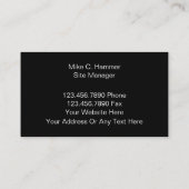 メタリッククール建築名刺 名刺 (裏面)