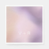 メタリックグラデーションモノグモダンラム紙ナプキン スタンダードランチョンナプキン (正面)