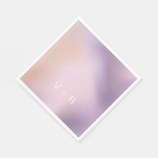 メタリックグラデーションモノグモダンラム紙ナプキン スタンダードランチョンナプキン (角)