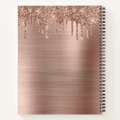 メタリックグラムバラ金ゴールドグリッタードリップボスレディ ノートブック (裏面)