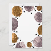 メタリックグラムピンクローズ金ゴールドバルーン誕生日 招待状 (裏面)