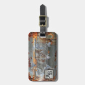 メタリックグランジワールドマップラゲージタグ ラゲッジタグ (正面縦)