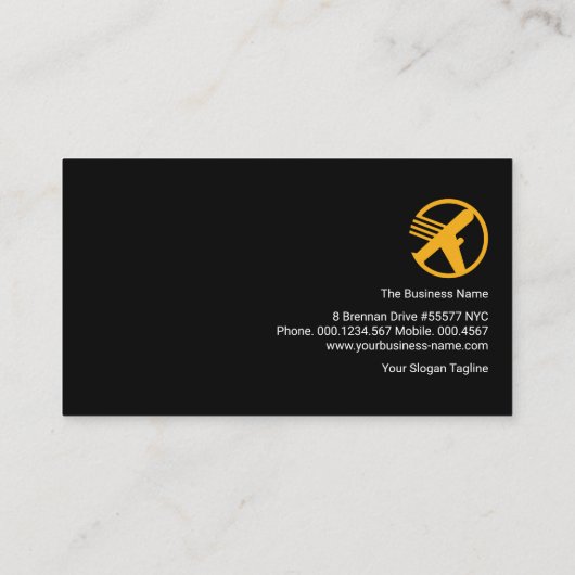 メタリックグリルグレーグローブロジスティクス 名刺 (裏面)