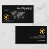 メタリックグリルグレーグローブロジスティクス 名刺 (正面/裏面)