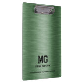 メタリックグリーンカスタムテクスチャ文字 クリップボード (右)