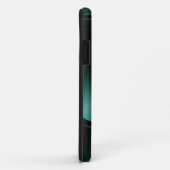 メタリックグリーンデザインブラシ仕上げアルミルック Case-Mate iPhoneケース (裏面/右)