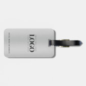 メタリックグレイあなたの会社のロゴビジネスカスタム ラゲッジタグ (裏面横)