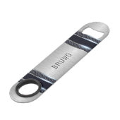 メタリックグレーのテクスチャブラック産業ストライプ産業 スピード栓抜き (正面アングル)