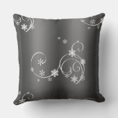 メタリックグレークリスマス クッション (裏面)