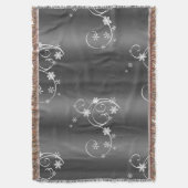 メタリックグレークリスマス スローブランケット (正面縦)