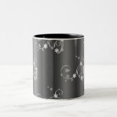 メタリックグレークリスマス ツートーンマグカップ (中央)