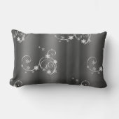 メタリックグレークリスマス ランバークッション (正面)