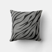 メタリックグレーゼブラパターン クッション (裏面)
