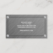メタリックグレーテクスチャ |ねじ 名刺 (裏面)