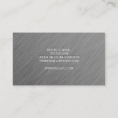 メタリックグレーテクスチャ 名刺 (裏面)