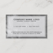 メタリックグレーブラシ仕上げスチールの外観 名刺 (裏面)