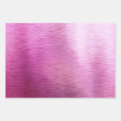 メタリックグレープパープルピンクベリードットクリスマス ラッピングペーパーシート (正面)