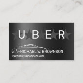 メタリックグレー自動車サービスロゴ 名刺 (裏面)