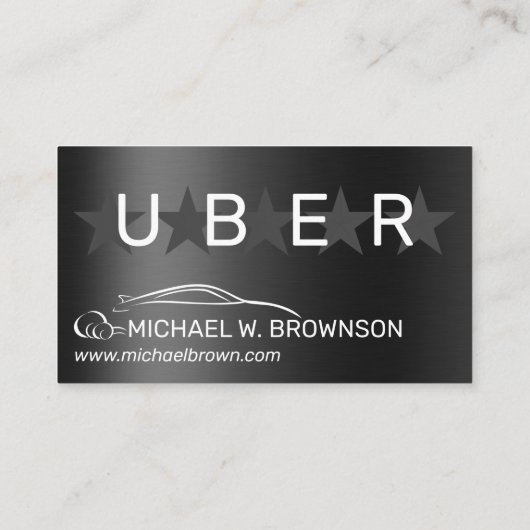 メタリックグレー自動車サービスロゴ 名刺 (裏面)