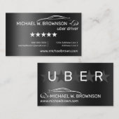 メタリックグレー自動車サービスロゴ 名刺 (正面/裏面)