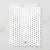 メタリックコケット弓クリスマスフォトカード シーズンカード (裏面)