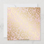 メタリックゴールデンバラピンクバプテスマ招待状 招待状 (裏面)