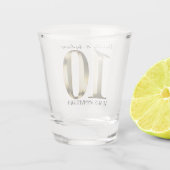 メタリックゴールデン結婚10周年 ショットグラス (裏面)