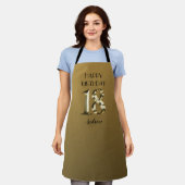 メタリックゴールデン18歳の誕生日 エプロン (着用した状態)