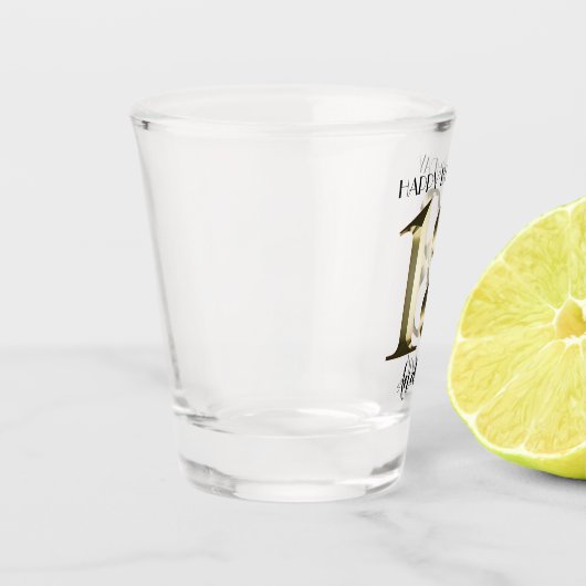 メタリックゴールデン18歳の誕生日 ショットグラス (左)