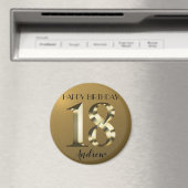 メタリックゴールデン18歳の誕生日 マグネット (インサイチュ (食洗機))