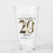 メタリックゴールデン20歳の誕生日 タンブラーグラス (裏面)