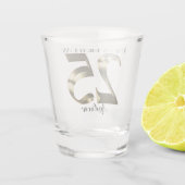 メタリックゴールデン25thバースデーショットグラス ショットグラス (裏面)