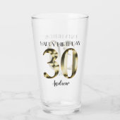 メタリックゴールデン30歳の誕生日 タンブラーグラス (裏面)