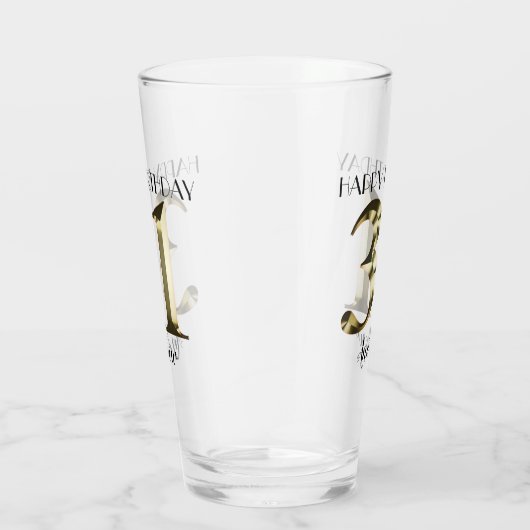 メタリックゴールデン31歳の誕生日 タンブラーグラス (右)