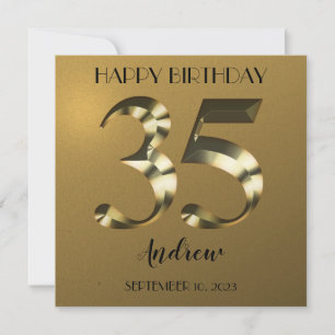 メタリックゴールデン35歳の誕生日