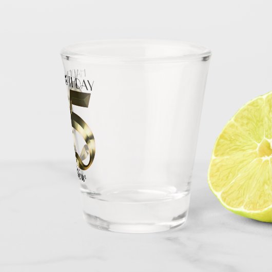 メタリックゴールデン35歳の誕生日 ショットグラス (右)