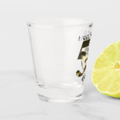 メタリックゴールデン55歳の誕生日 ショットグラス (左)