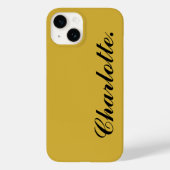 メタリックゴールドにオリジナルの名前をデザイン Case-Mate iPhoneケース (裏面)